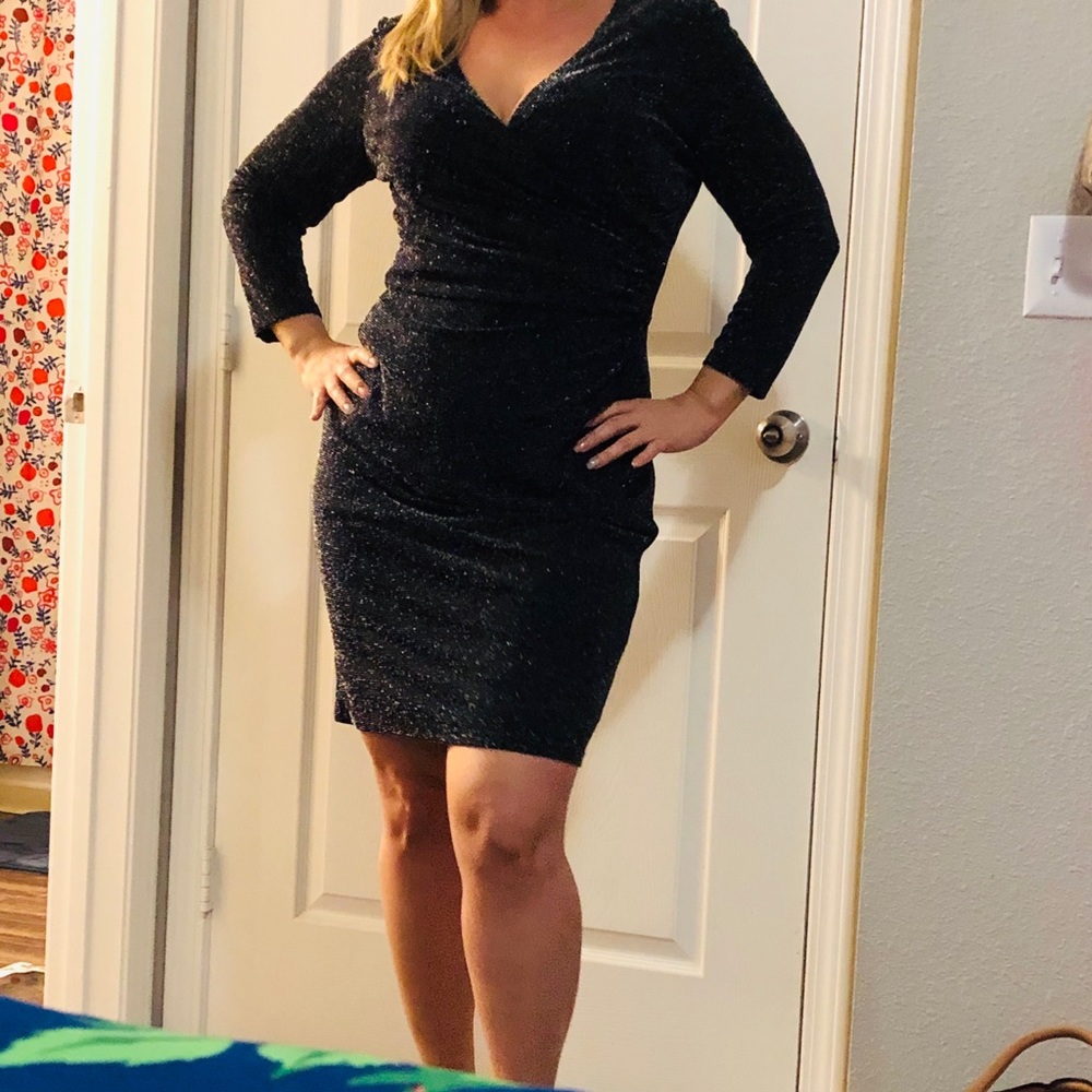 Sparkly Black Stretchy Dress by Chaps